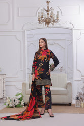 Midnight Murmurs By Feathers Lawn Suit-FIOREN-FT477