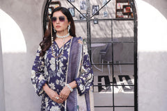 Dressline Pearl Unstitched Heavy Chikankari & Jall Emb Bana Dora Digital Lawn With Voil Dupatta & Cambric Trousers