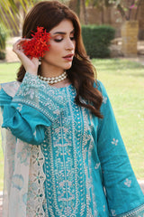 Dressline Hayam Ready-To-Wear 3 Piece Premium Heavy Chikankari Emb Bana Dora Lawn Collection