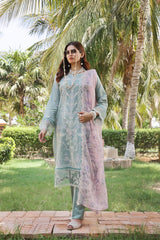Dressline Silvana Ready-To-Wear 3 Piece Premium Heavy Chikankari Emb Bana Dora Lawn Collection