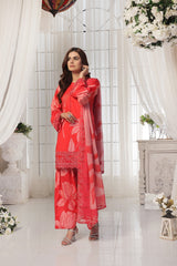 Midnight Murmurs By Feathers Lawn Suit-ZAFINA-FT484