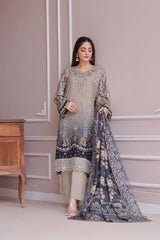 Dressline Launching New Unstitched 3 Pcs Premium Chikankari Emb Digital Printed Bana Dora Lawn Collection
