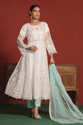 3 PIECE - EMBROIDERED ORGANZA MEXI 648J - Dressline Fabric