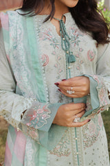 Dressline UnStitched 3 Piece Premium Heavy Emb Bana Dora Lawn Collection