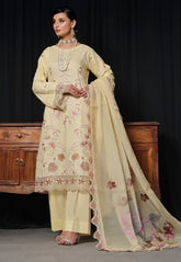 Dressline 3 Piece Emb Chikankari Lawn Suit 536