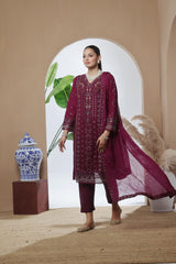 Dressline Launching New Stitched 3 Piece Luxury Emb Chiffon Collection