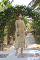 Dressline Semi Stitched 3 Piece Luxury Emb Chiffon Collection