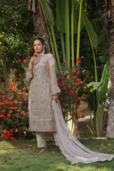 Dressline Semi Stitched 3 Piece Luxury Emb Chiffon Collection