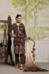 Dressline Launching New Un Stitched 3 Pcs Emb Laserkari Digital Printed Lawn Collection 2024