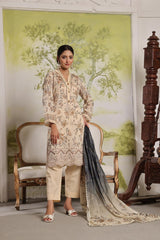 Dressline Launching New Un Stitched 3 Pcs Emb Laserkari Digital Printed Lawn Collection 2024