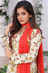 Feathers Unstitched 3 Piece Summer Collection-HIZEL-FT196