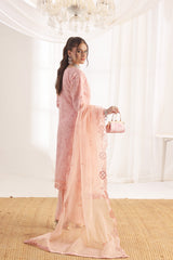 Dressline Xenia Luxury Emb Organza Clutches Collection 3 Piece Semi Stitched