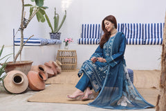 Dressline Bella Semi Stitched 3 Piece Premium Emb Chikankari & Laserkari Jacquard Lawn Collection