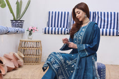 Dressline Bella Semi Stitched 3 Piece Premium Emb Chikankari & Laserkari Jacquard Lawn Collection