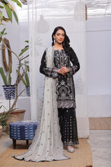 Dressline Launching New Stitched 3 Piece Emb Luxury Chiffon Gharara Collection