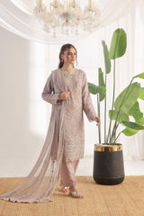 Dressline Fastif Stitched 3 Piece Emb Luxury Chiffon Collection