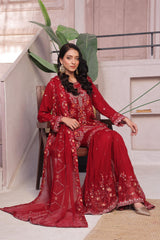 Dressline Launching New Stitched 3 Piece Emb Luxury Chiffon Gharara Collection