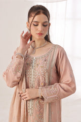 Dressline Fastif Stitched 3 Piece Emb Luxury Chiffon Collection