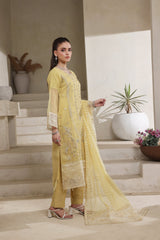 Dressline Jasmine An Elegant Statement Semi Stitched Khaadi Net & Organza Zari Check Collection