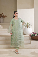 Dressline Jasmine An Elegant Statement Semi Stitched Khaadi Net & Organza Zari Check Collection