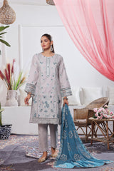 Dressline Launching New Stitched 3 Piece Emb Self Lawn Jacquard Collection