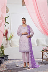 Dressline Launching New Stitched 3 Piece Emb Self Lawn Jacquard Collection