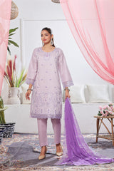 Dressline Launching New Stitched 3 Piece Emb Self Lawn Jacquard Collection
