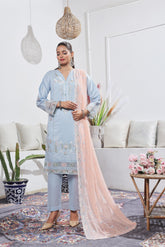 Dressline Launching New Stitched 3 Piece Emb Self Lawn Jacquard Collection