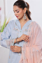 Dressline Launching New Stitched 3 Piece Emb Self Lawn Jacquard Collection