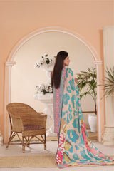 Feathers Unstitched 3 Piece Digital Printed Lawn Summer Suit-MULTI MESH-FT239
