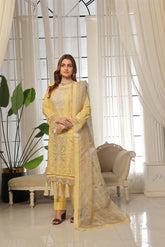 Dressline Launching New Un Stitched 3 Pcs Emb Lawn Zari Collection