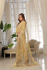 Dressline Launching New Un Stitched 3 Pcs Emb Lawn Zari Collection