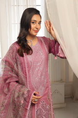 Dressline Launching New Un Stitched 3 Pcs Emb Lawn Zari Collection