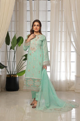 Dressline Launching New Un Stitched 3 Pcs Emb Lawn Zari Collection