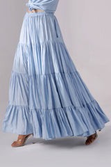 Ora Fashion Stitched Skirt Collection'2025-Sky Tiered Skirt