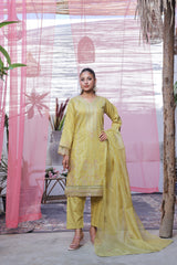 Dressline Stitched 3 Piece Luxury Emb Lawn Jacquard Collection