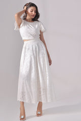 Ora Fashion Stitched 2 Piece Summer Collection'2025-COCO Top & Skirt