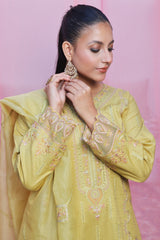 Dressline Stitched 3 Piece Luxury Emb Lawn Jacquard Collection