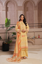 Dressline Launching New Unstitched 3 Pcs Premium Chikankaridigital Printed Lawn Collection