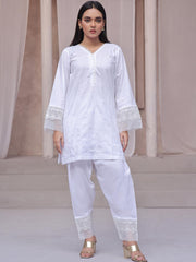 Tng By Md Solid Co Ords Collection-Ruba -White