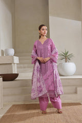 Dressline Qaval Luxury Chikankari Lawn With Embellishments, Boring Work & Bana Dora Embroidery