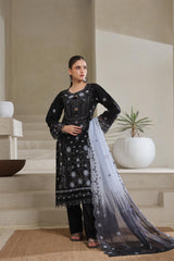 Dressline Qaval Luxury Chikankari Lawn With Embellishments, Boring Work & Bana Dora Embroidery