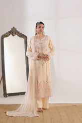 Amalya By Dressline Stitched 3 Piece Luxury Chiffon Formals Collection'2025-amalya-orange
