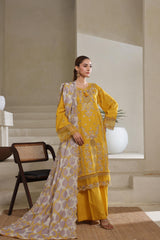 Dressline Qaval Luxury Chikankari Lawn With Embellishments, Boring Work & Bana Dora Embroidery