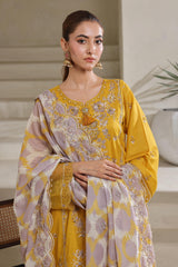 Dressline Qaval Luxury Chikankari Lawn With Embellishments, Boring Work & Bana Dora Embroidery