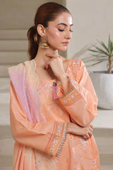 Dressline Qaval Luxury Chikankari Lawn With Embellishments, Boring Work & Bana Dora Embroidery