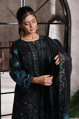 Dressline Salina Emb Sophistication Reimagined Unstitched Chikankari & Cutwork Bana Dora Lawn With Diamond Digital Dupatta & Dyed Cambric Trousers