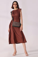 Ora Fashion Stitched Dress Collection'2025-Ora Fashion Coffee Dress