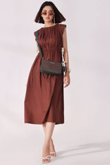 Ora Fashion Stitched Dress Collection'2025-Ora Fashion Coffee Dress