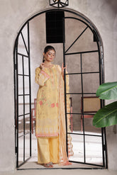 Dressline Salina Emb Sophistication Reimagined Unstitched Chikankari & Cutwork Bana Dora Lawn With Diamond Digital Dupatta & Dyed Cambric Trousers
